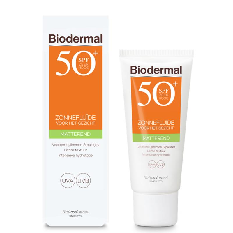 Biodermal Matterende Zonnefluïde SPF50+ 40ml