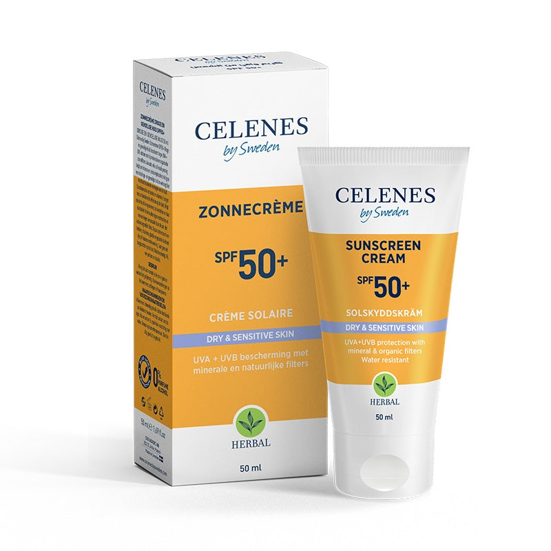 Celenes Herbal Sun Face Cream SPF50+ Droge & Gevoelige Huid 50ml