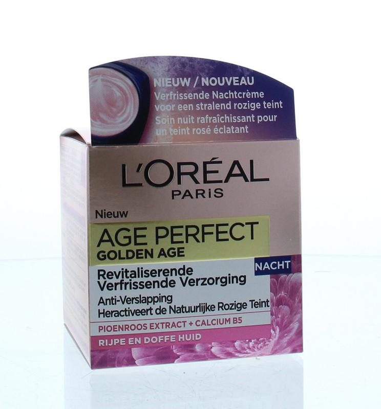 L'Oréal Paris Age Perfect Golden Age Nachtcrème Pioenroos 50+