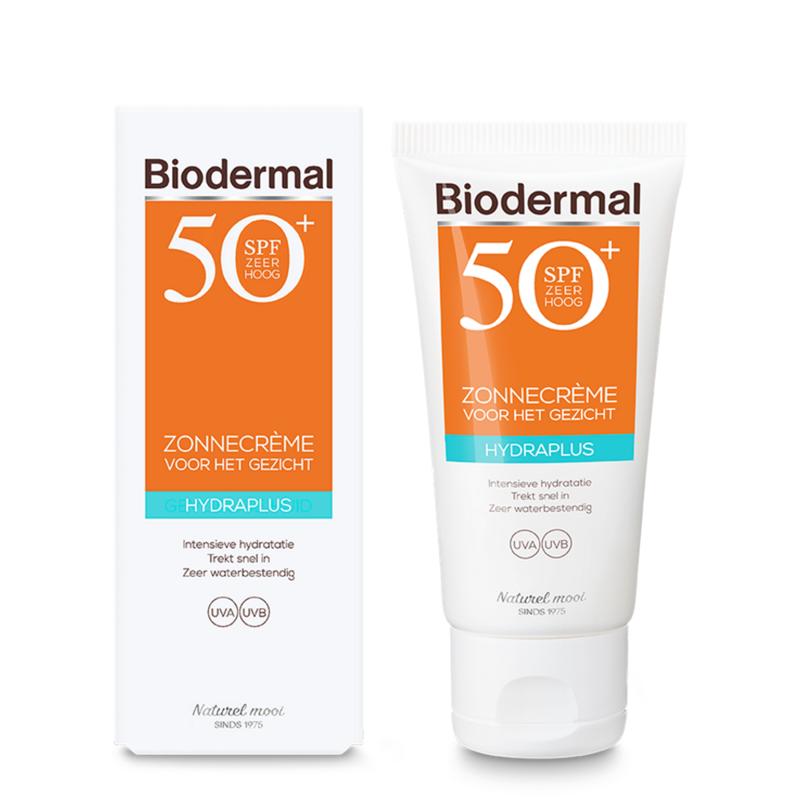 Biodermal Hydraplus Zonnecreme Gezicht SPF50+ 50ml
