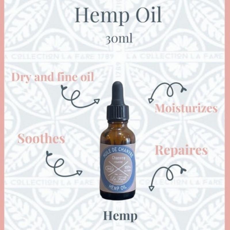 La Fare 1789 Natural Organic Hemp Oil 30ml