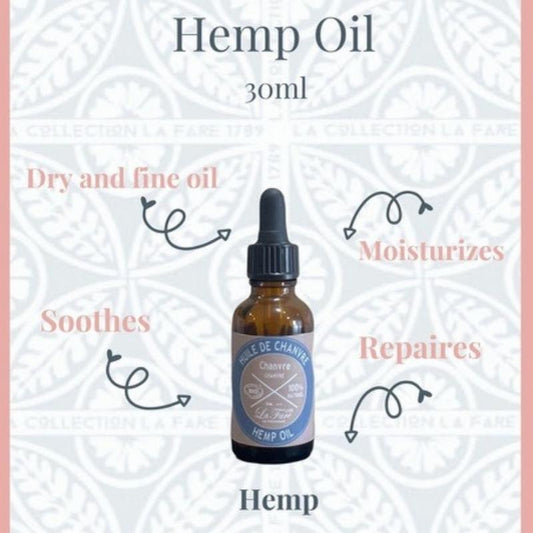 La Fare 1789 Natural Organic Hemp Oil 30ml
