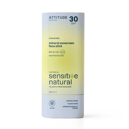 Attitude Sunly Gezichtszonnebrandstick SPF30 Gevoelige Huid 20g