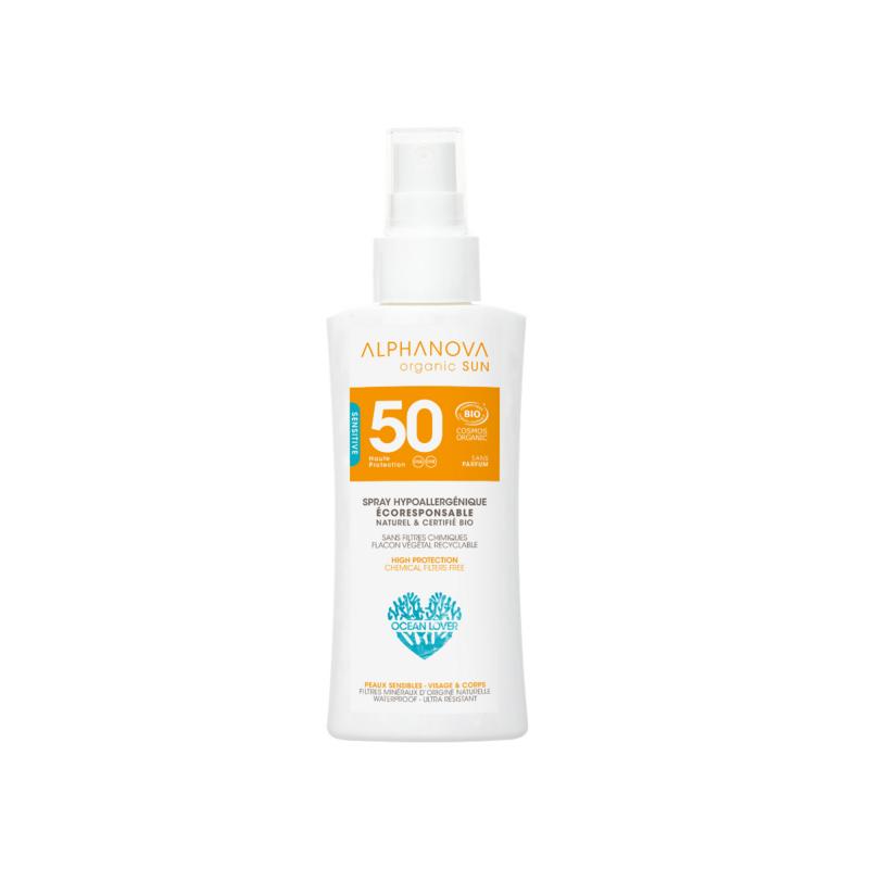 Alphanova Sun Sun bio hypoallergenic spray SPF50 organic