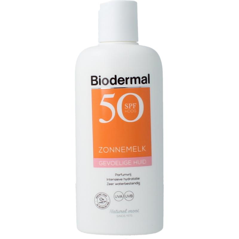 Biodermal Gevoelige Huid Zonnemelk SPF50+ 200ml