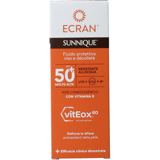 Ecran Sunnique Facial & Décoletté Fluid SPF50 50ml