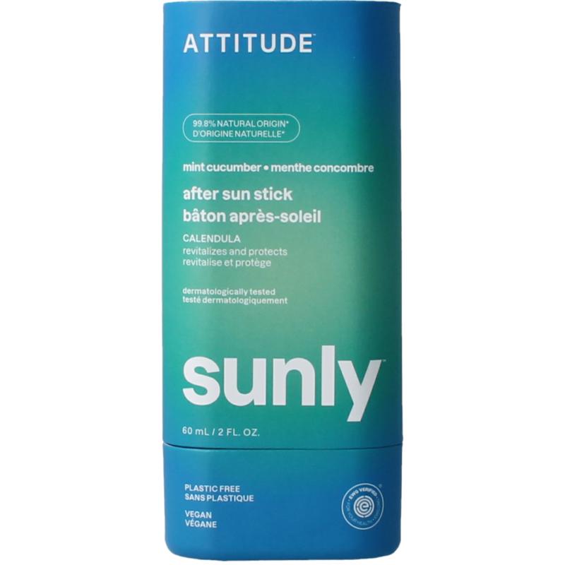 Attitude Sunly Aftersun Stick Mint & Cucumber SPF30 60g