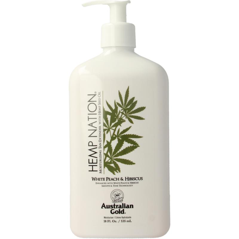 Australian Gold Hemp nation tan extender white peach hibiscus