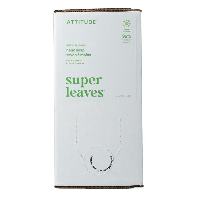 Attitude Super leaves handzeep pear amber eco refill 2000ml