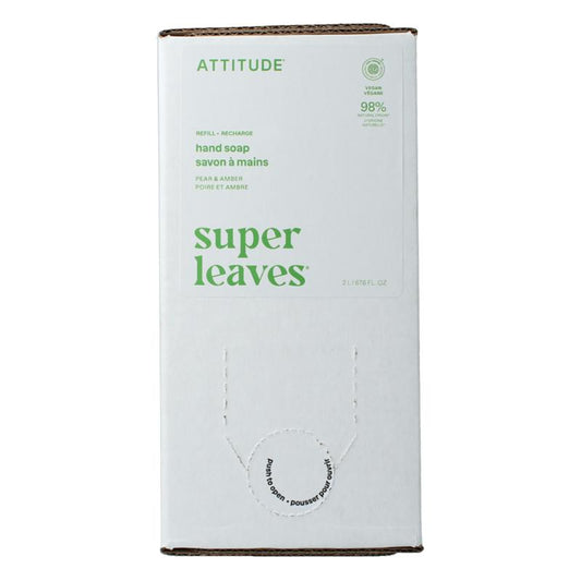 Attitude Super leaves handzeep pear amber eco refill 2000ml