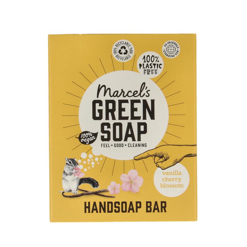 Marcel's Green Soap Handzeep bar vanille & kersenbloesem 90g